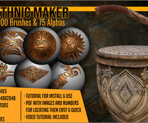 Ethnic Maker 300 ZBrush Brushes