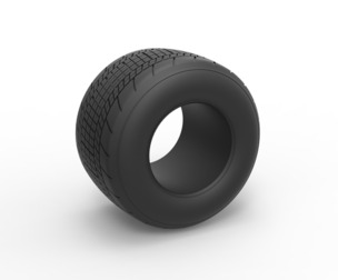 Dirt Sprint racing tire 19 Scale 1:25