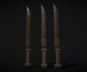 Medieval Germanic Seax Short Sword