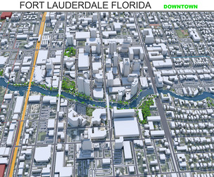 Fort Lauderdale Downtown city Florida 6km