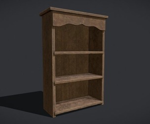 Short Rustic Bedside Book Shelf