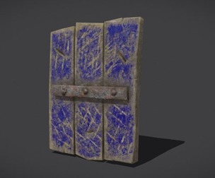 Old Damaged Plank Shield