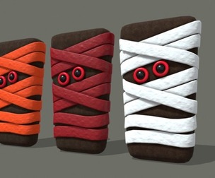 Rectangle Frosted Mummy Cookies