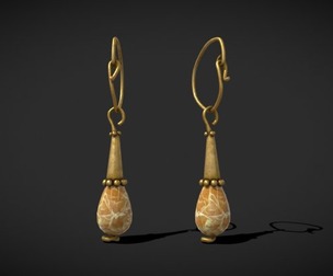 Medieval Yellow Quartz Earrings