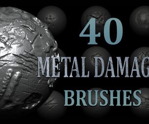 Metal Damage Brush + Alphas