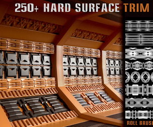 250+ Hard Surface Trim Brush - Vol6
