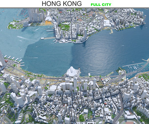 Hong Kong City 3D model 70km