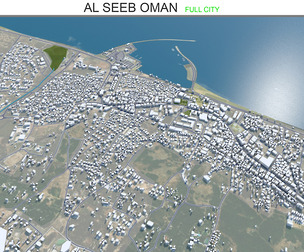 Al Seeb City Oman 3d model 40km