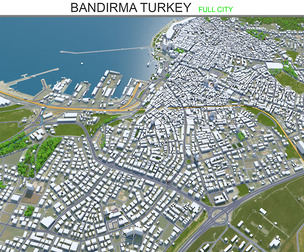 Bandirma  city Turkey 3d model 20km