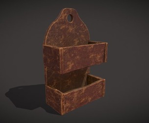 Small Bedside Medieval Wooden Basket