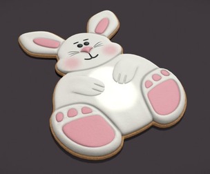 Cute Chubby Bunny Easter Cookie