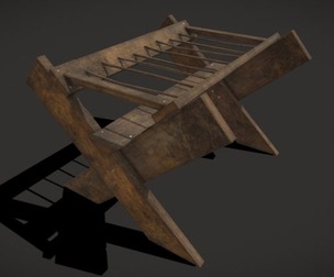 Rustic Medieval Dishes Rack