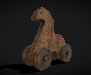 Rustic Medieval Horse Toy