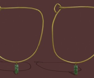 Medieval Moss Agate Earrings
