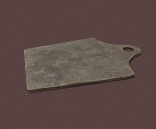 Old Worn Wide Cutting Board
