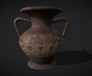 Old Clay Hydria Amphora