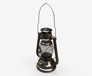 Gas Lamp Low Poly