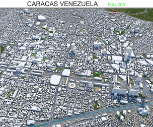 Caracas City Venezuela 3d model 40km