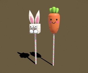 Rabbit and Carrot Cake Pops