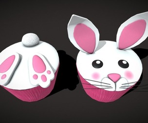 Easter Bunny Top Bottom Cupcake