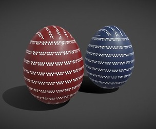 Easter Eggs Two Lined Spots