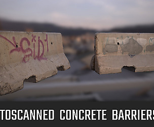 Photoscanned Concrete Barriers 01