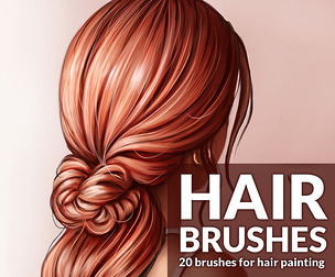 20 New Hair Brushes for Photoshop