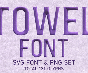 The Towel Color SVG Font & PNG 3D Lettering Set