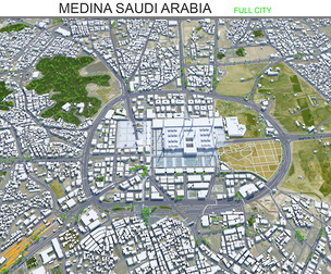 Medina City Saudi Arabia 3d model 30km