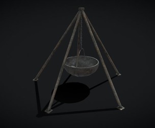 Medieval Hanging Cauldron