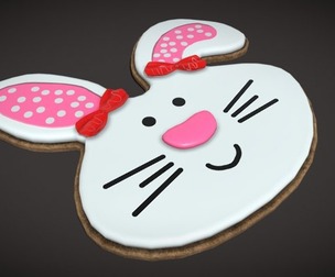 Oval Bunny Cookie