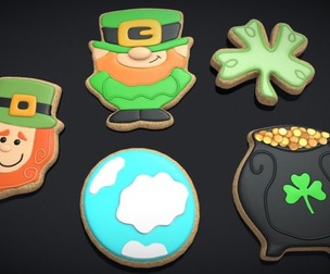 St Patricks Day Five Cookies