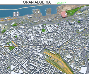 Oran City Algeria 3d model 30km