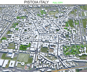 Pistoia City Italy 3d model 30km