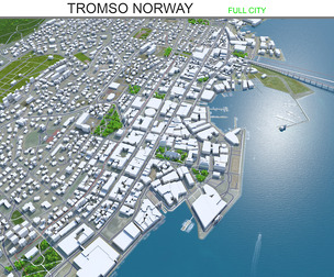 Tromso City Norway 3d model 40km