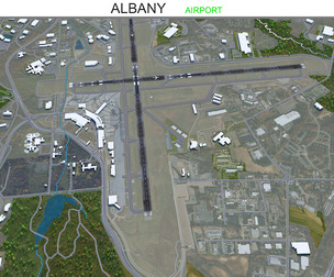 Albany Airport 3d model 10km