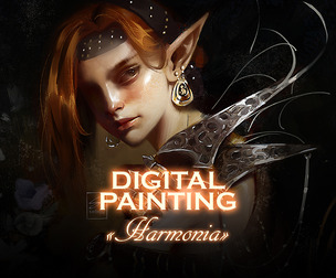 Painting process - Harmonia (portrait)