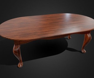 Oval Cofee Table - Low Poly