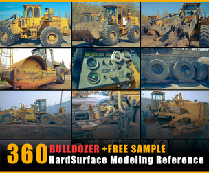 360 Hard surface Modeling Reference Bulldozer