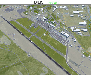 Tbilisi Airport 3d model 10km