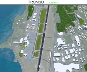 Tromso Airport 3d model 12km