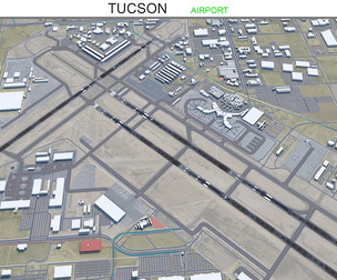 Tucson Airport 3d model 10km