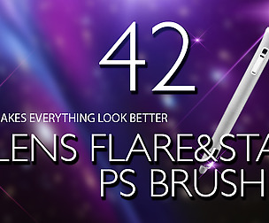 Lens Flare & Stars Photoshop Brushes