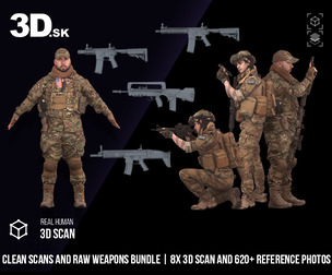 Army Bundle 8x 3D Scan And 620+ Reference Photos