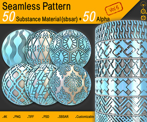50 Seamless Pattern + Alpha (4K) Vol 6