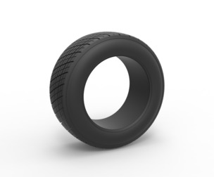 Dirt Sprint racing front tire 7 Scale 1:25