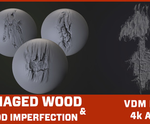 50 VDM+4k Alpha Damaged Wood -Imperfections Vol 1