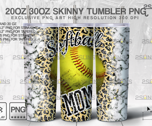 20oz Dirty Softball MOM Skinny Tumbler