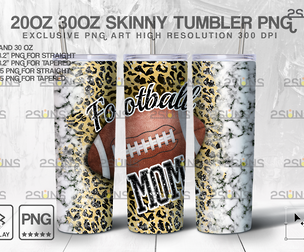 20oz Football Mom Skinny Tumbler