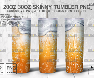 20oz Beer Skinny Tumbler SEAMLESS Design